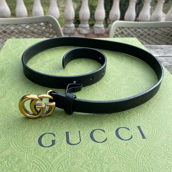 GUCCI Leather belt with Double G buckle main image 6